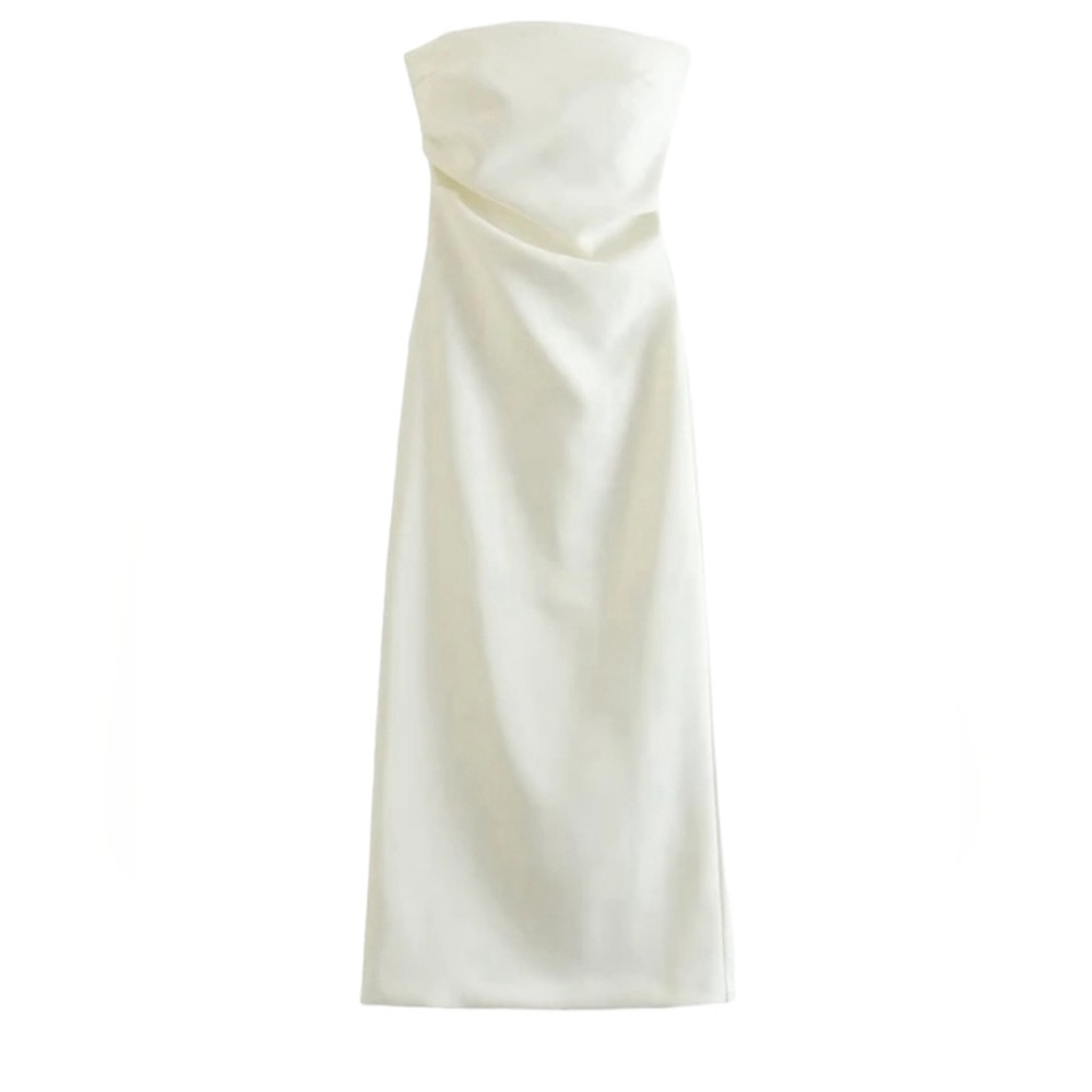 Zara White Midi Dress (Spring/Summer 2023)